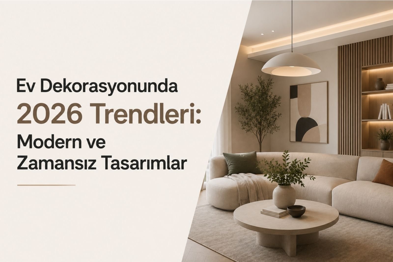 Ev Dekorasyonunda 2026 Trendleri: Modern ve Zamansız Tasarımlar 